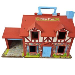 Vintage Fisher Price Little People Tudor‎ Play House 952 (1980's) GUC